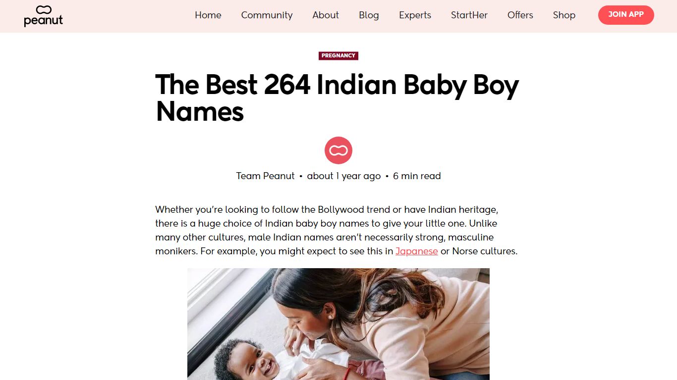 The Best 264 Indian Baby Boy Names | Peanut