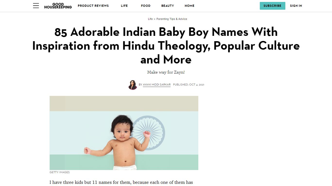 85 Best Indian Baby Boy Names 2022 - Good Housekeeping