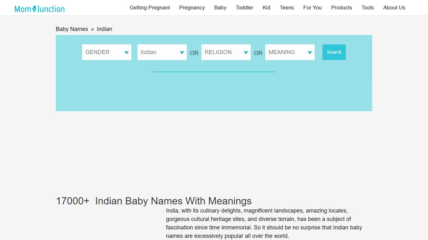 17000+ Indian Baby Names With Meanings - MomJunction